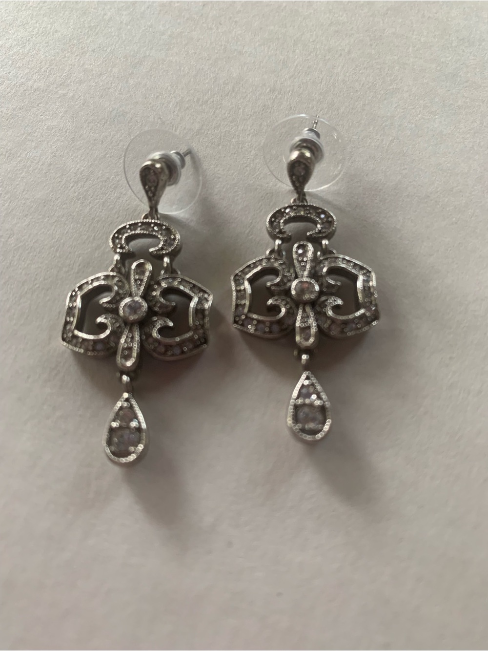 MINT JBK Camrose & Kross Jackie Kennedy Art Deco Dangle Earrings